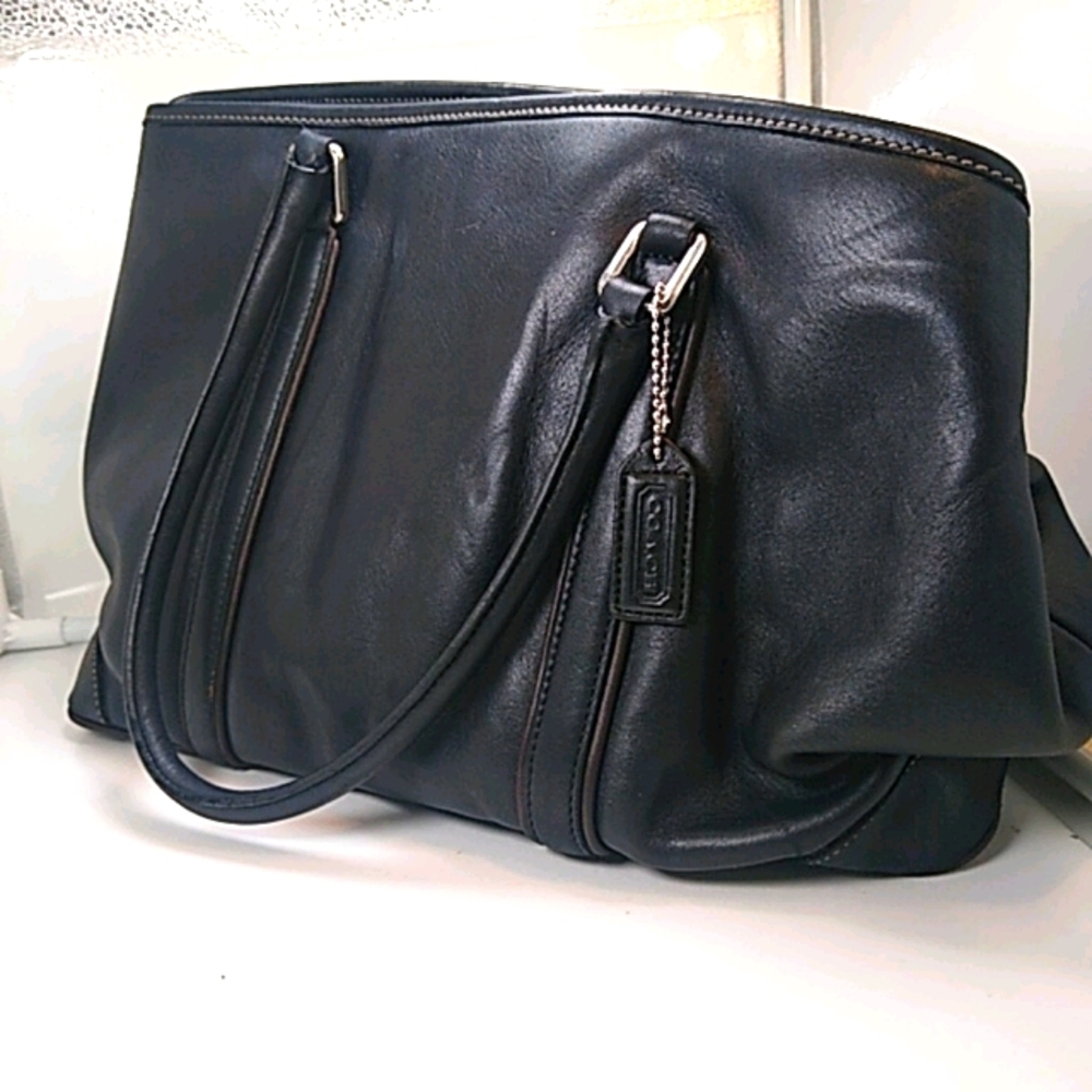 Coach Large Thick Leather Hobo Bag